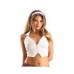 Fantasy Lingerie Play Schoolgirl Top Collared Button Down Halter Top With Tie-back Closure Costume W
