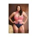 Play Whiskey In A Teacup Costume Collared Halter Top, Garter Belt With Lace-up Detail, Detachable Ga
