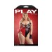 Fantasy Lingerie Wild Card 3-Piece Jester Costume Set Red XL/2XL