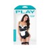 Play Night Service Maid Costume Set; Apron Dress & Ruffled Panty Black S/m