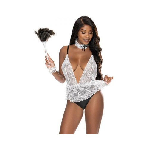 Magic Silk Dress Up Full Service Costume White S/m