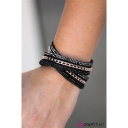 Put On Your Game Face Black Bracelet