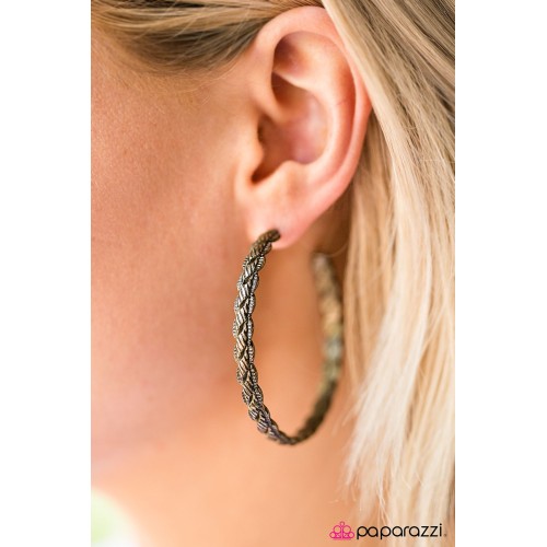 Thrown For A HOOP Brass Earring
