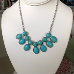 Environmental Impact Blue Necklace
