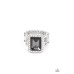 Glamorously Glitzy Black Ring
