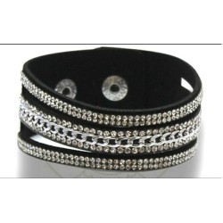 Rollin' In Rhinestones Black Urban Bracelet