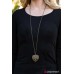 Deep In My Heart Brass Necklace