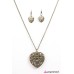 Deep In My Heart Brass Necklace
