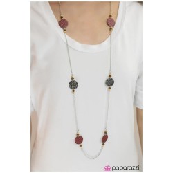 Deep In The Woods Red/Multi Necklace