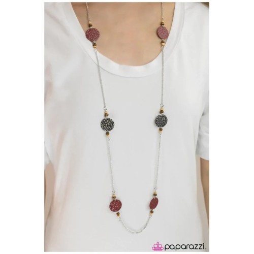 Deep In The Woods Red/Multi Necklace