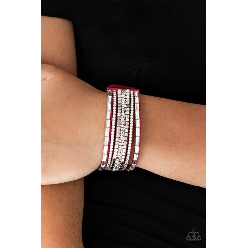 Rebel In Rhinestones Pink Urban Bracelet