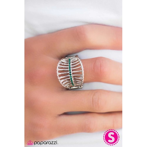 Diamonds Corsets Green Ring