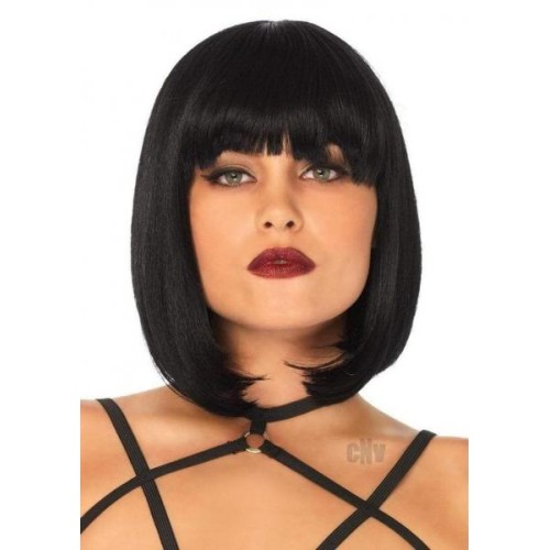Short Natural Bob Wig Os Blk