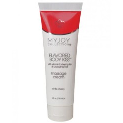 Flavored Body Kiss Body Massage Cream White Cherry 4oz