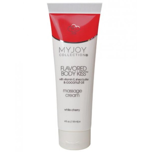 Flavored Body Kiss Body Massage Cream White Cherry 4oz