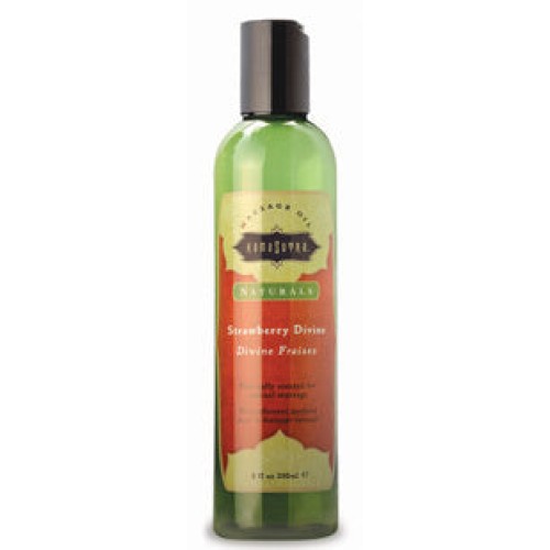 Kama Sutra Naturals Massage Oil Strawberry Divine 8oz