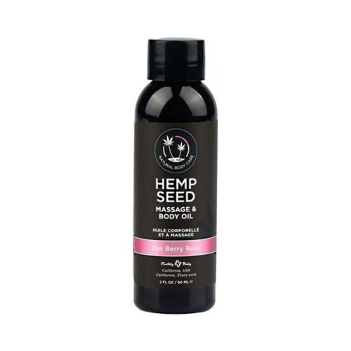 Earthly Body Massage & Body Oil - 2 Oz Zen Berry Rose