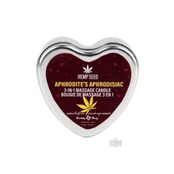 Earthly Body 2024 Valentines 3 In 1 Massage Heart Candle - 4 Oz Aphrodite's Aphrodisiac
