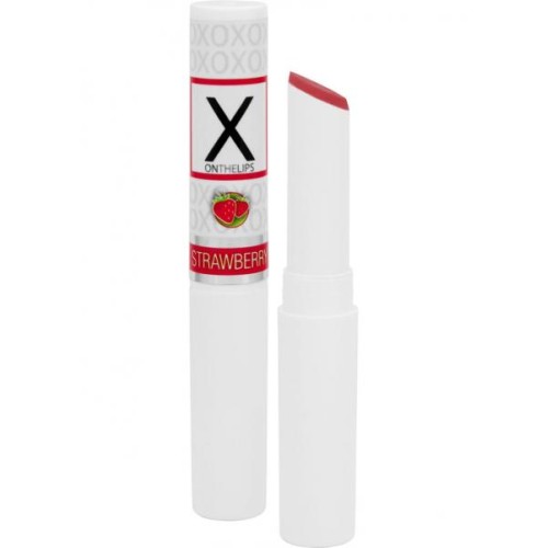 X On The Lips Buzzing Lip Balm With Pheromones Sizzling Strawberry .75 Ounce