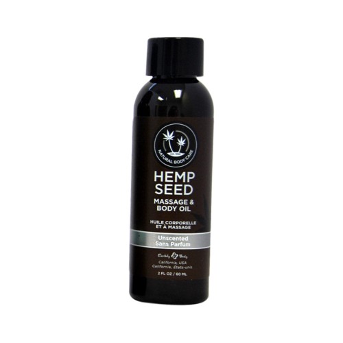 Earthly Body Massage Oil Unscented 2oz