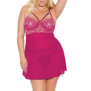 Babydoll Thong Pnk/rse Gld Xl