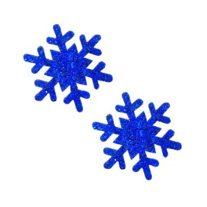 Neva Nude Pasties Snowflake Glitter Blue