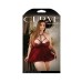 Curve Andi Caged Babydoll & Thong Panty Garnet 1x/2x