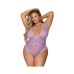 Magic Silk Girl Next Door Plunge Teddy Lilac Queen Size