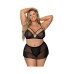 Magic Silk Girl Next Door Bralette W Skirt Black Queen Size