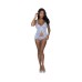 Magic Silk Ooh La Lace Babydoll & Split Crotch Panty Set Periwinkle S/m