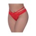 Magic Silk Ooh La Lace Peek-a-boo Cheeky Panty Red Queen Size