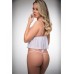 Pinklicious Sheer Cropped Babydoll & Panty Millennial White O/s