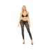 Pink Lipstick Checkered Up Bra & Leggings Black O/s