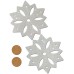 Silver Glitter Snowflakes Nipple Pasties O/S
