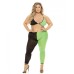 Pink Lipstick Block You Out Bra & Legging Black/green Qn