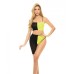Pink Lipstick Block You Out Bandeau & Bottom Black/yellow O/s