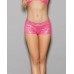 Hologram Black Light Dancewear Boy Short Ruched In Back Pink O/s