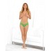 Elastic Criss Crotchless Bikini Neon Green O/s