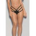 Glow Stones Black Light Dancewear Strappy Thong Black O/s