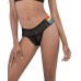 Pride Lace Rainbow Side Straps Panty Black O/s