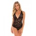 Cortney Floral Lace Romper Estate Blue S/m