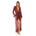 Provence Eyelash Lace Floor Length Robe Zinfandel S/m