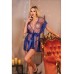 Allure Leah Lace & Mesh Open Side Cover Up Blue O/s