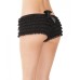 Ruffle Shorts Back Bow Detail Black OS/XL