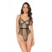 Holiday Metallic Fishnet Teddy W/underwire Cups Black/gold Lg