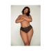 Dreamgirl Lace Tanga Open-crotch Panty And Elastic Open Back Detail Black 2x
