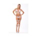 Lace Up Lover Bra Set Silver M/l