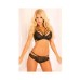 Strapped In Bra & Cheeky Panty Black S/M
