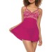 Babydoll Thong Pnk/rse Gld Lg