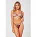 Holiday Rhinestone Bra W/underwire Open Cup & G-string Wine S/m